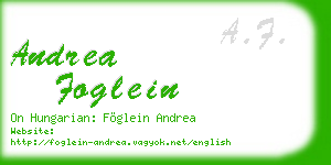 andrea foglein business card